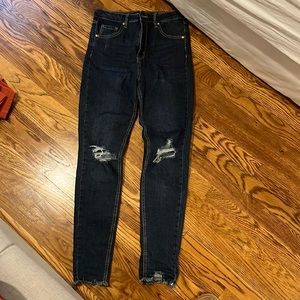 Skinny Dark Blue Ripped Jeans